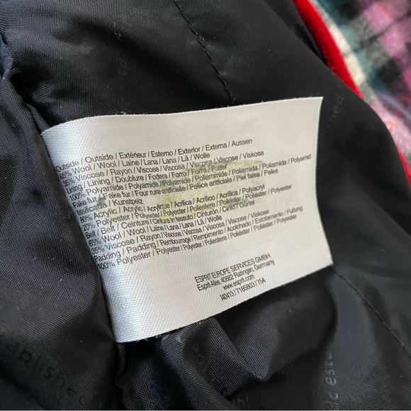 Luxury EDC by Esprit Women’s Heavy Pink & Teal Flannel Winter Jacket - Picture 15 of 16